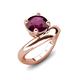 3 - Anahi 2.26 ct Rhodolite Garnet Women Curve Solitaire Ring 