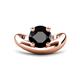 1 - Anahi 3.00 ct Black Diamond Women Curve Solitaire Ring 