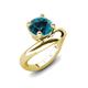 3 - Anahi 2.00 ct Blue Diamond Women Curve Solitaire Ring 