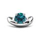 1 - Anahi 2.00 ct Blue Diamond Women Curve Solitaire Ring 