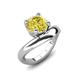 3 - Anahi 2.00 ct Yellow Diamond Women Curve Solitaire Ring 
