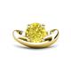 1 - Anahi 2.00 ct Yellow Diamond Women Curve Solitaire Ring 
