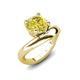 3 - Anahi 2.00 ct Yellow Diamond Women Curve Solitaire Ring 