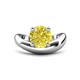 1 - Anahi 2.00 ct Yellow Diamond Women Curve Solitaire Ring 