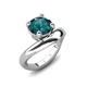 3 - Anahi 2.00 ct London Blue Topaz Women Curve Solitaire Ring 