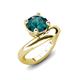 3 - Anahi 2.00 ct London Blue Topaz Women Curve Solitaire Ring 
