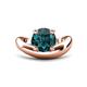 1 - Anahi 2.00 ct London Blue Topaz Women Curve Solitaire Ring 