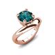 3 - Anahi 2.00 ct London Blue Topaz Women Curve Solitaire Ring 