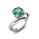 3 - Anahi 2.25 ct Created Alexandrite Women Curve Solitaire Ring 