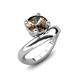 3 - Anahi 1.80 ct Smoky Quartz Women Curve Solitaire Ring 