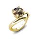 3 - Anahi 1.80 ct Smoky Quartz Women Curve Solitaire Ring 