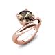 3 - Anahi 1.80 ct Smoky Quartz Women Curve Solitaire Ring 
