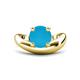 1 - Anahi 1.40 ct Turquoise Women Curve Solitaire Ring 