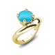 3 - Anahi 1.40 ct Turquoise Women Curve Solitaire Ring 