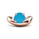 1 - Anahi 1.40 ct Turquoise Women Curve Solitaire Ring 