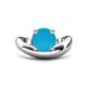 1 - Anahi 1.40 ct Turquoise Women Curve Solitaire Ring 