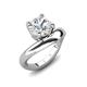3 - Anahi 1.60 ct Moissanite Women Curve Solitaire Ring 