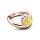 5 - Anahi 2.50 ct Created Yellow Sapphire Women Curve Solitaire Ring 