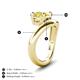 4 - Anahi 2.50 ct Created Yellow Sapphire Women Curve Solitaire Ring 