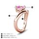 4 - Anahi 2.50 ct Created Pink Sapphire Women Curve Solitaire Ring 