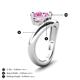 4 - Anahi 2.50 ct Created Pink Sapphire Women Curve Solitaire Ring 