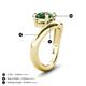 4 - Anahi 1.75 ct Created Emerald Women Curve Solitaire Ring 
