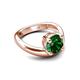 5 - Anahi 1.75 ct Created Emerald Women Curve Solitaire Ring 