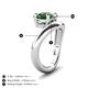 4 - Anahi 1.75 ct Created Emerald Women Curve Solitaire Ring 