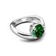 5 - Anahi 1.75 ct Created Emerald Women Curve Solitaire Ring 