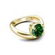 5 - Anahi 1.75 ct Created Emerald Women Curve Solitaire Ring 