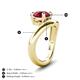 4 - Anahi 2.75 ct Created Ruby Women Curve Solitaire Ring 