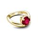 5 - Anahi 2.75 ct Created Ruby Women Curve Solitaire Ring 