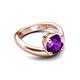 5 - Anahi 1.90 ct Amethyst Women Curve Solitaire Ring 