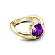 5 - Anahi 1.90 ct Amethyst Women Curve Solitaire Ring 