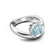 5 - Anahi 1.90 ct Aquamarine Women Curve Solitaire Ring 