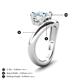 4 - Anahi 1.90 ct Aquamarine Women Curve Solitaire Ring 