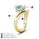 4 - Anahi 2.00 ct Blue Topaz Women Curve Solitaire Ring 