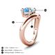 4 - Anahi 2.00 ct Blue Topaz Women Curve Solitaire Ring 
