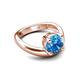 5 - Anahi 2.00 ct Blue Topaz Women Curve Solitaire Ring 