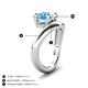 4 - Anahi 2.00 ct Blue Topaz Women Curve Solitaire Ring 