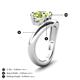 4 - Anahi 1.80 ct Peridot Women Curve Solitaire Ring 