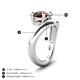 4 - Anahi 2.26 ct Red Garnet Women Curve Solitaire Ring 