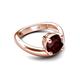 5 - Anahi 2.26 ct Red Garnet Women Curve Solitaire Ring 