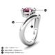 4 - Anahi 2.26 ct Rhodolite Garnet Women Curve Solitaire Ring 