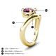 4 - Anahi 2.26 ct Rhodolite Garnet Women Curve Solitaire Ring 