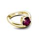 5 - Anahi 2.26 ct Rhodolite Garnet Women Curve Solitaire Ring 