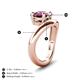 4 - Anahi 2.26 ct Rhodolite Garnet Women Curve Solitaire Ring 