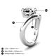 4 - Anahi 3.00 ct Black Diamond Women Curve Solitaire Ring 