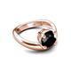 5 - Anahi 3.00 ct Black Diamond Women Curve Solitaire Ring 