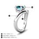 4 - Anahi 2.00 ct Blue Diamond Women Curve Solitaire Ring 